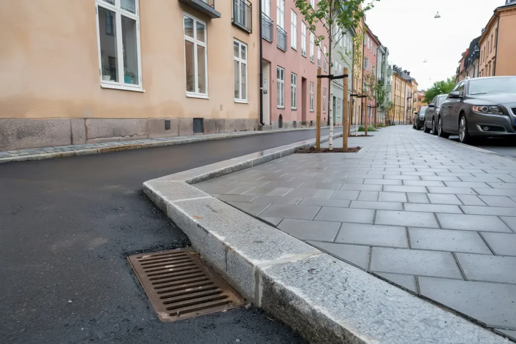 ny kantstenss ttning och justering av g ngbana i s dermalm stockholm