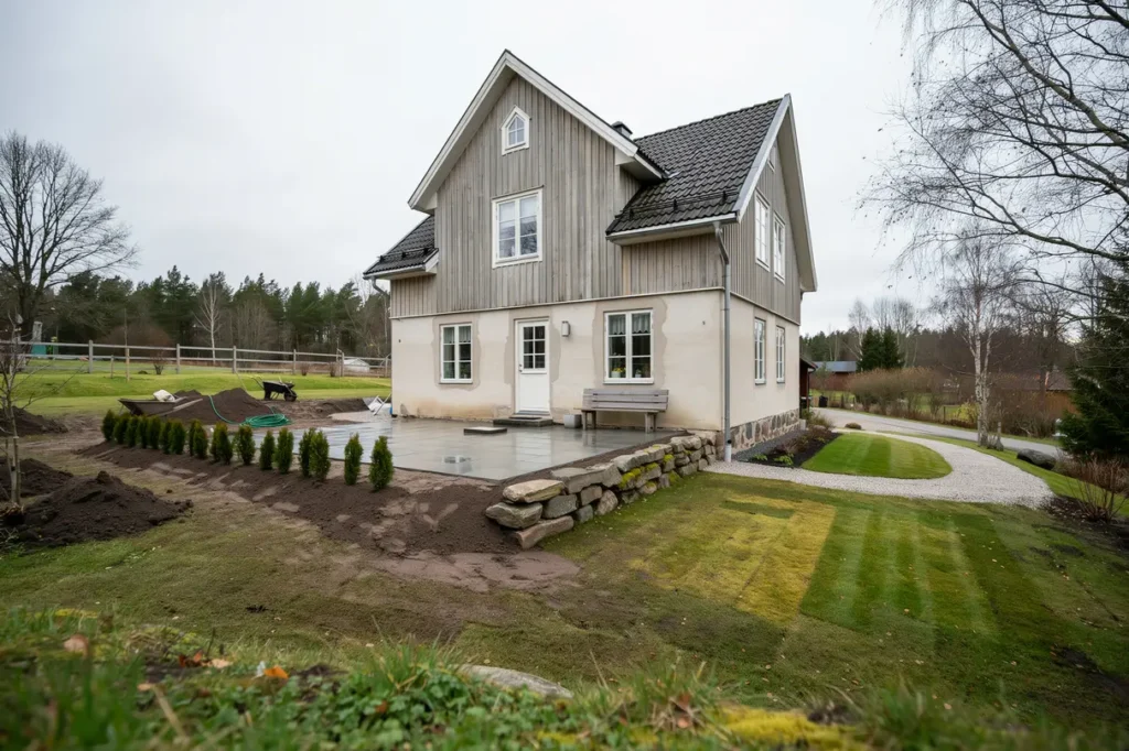 tomtplanering som h ller s skapar du r tt fall ytor och funktion runt huset